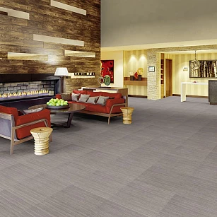 Покрытие ПВХ Tarkett модульное ArtVinyl LOUNGE FABRIC плитка 457х457 (2,09 м) в интерьере