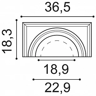 Капитель полуколонны Orac Decor K1111 365х183х300 текстура