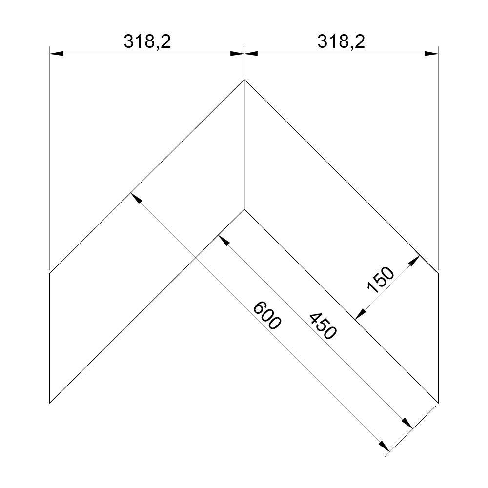 Паркет Елка Французская Lab Arte Chevron Дуб Селект Хани лак 600/450х150х14/3/45°