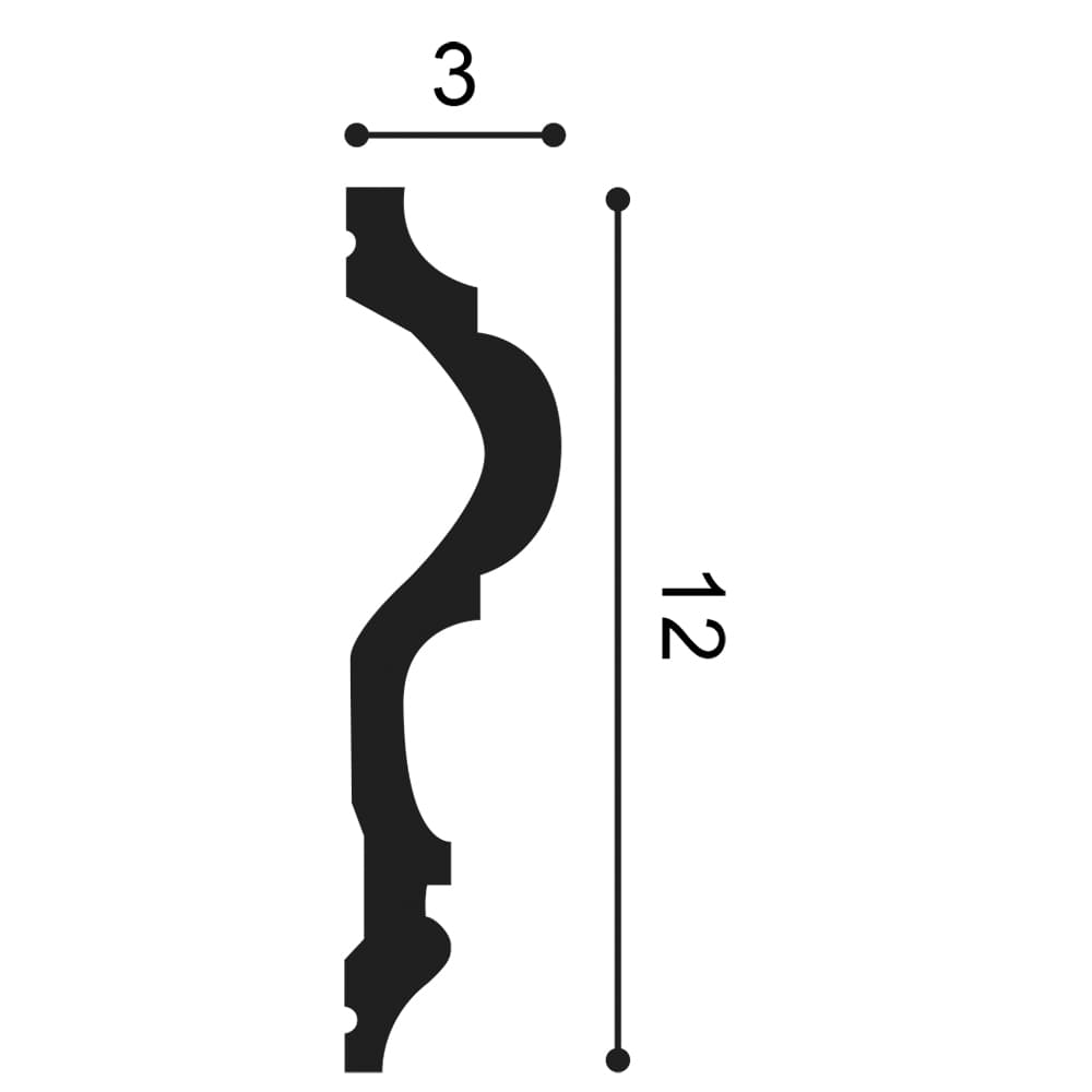 Плинтус из дюрополимера Orac Decor P8050 2000х120х30