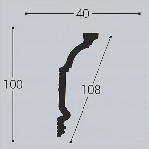 Карниз Bello Deco XPS К3 100х40х2000 текстура