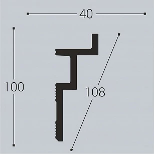 Карниз Bello Deco XPS К13 100х40х2000 текстура
