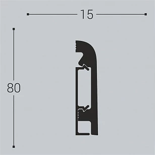 Плинтус напольный Bello Deco XPS П16 80х19х2000 текстура