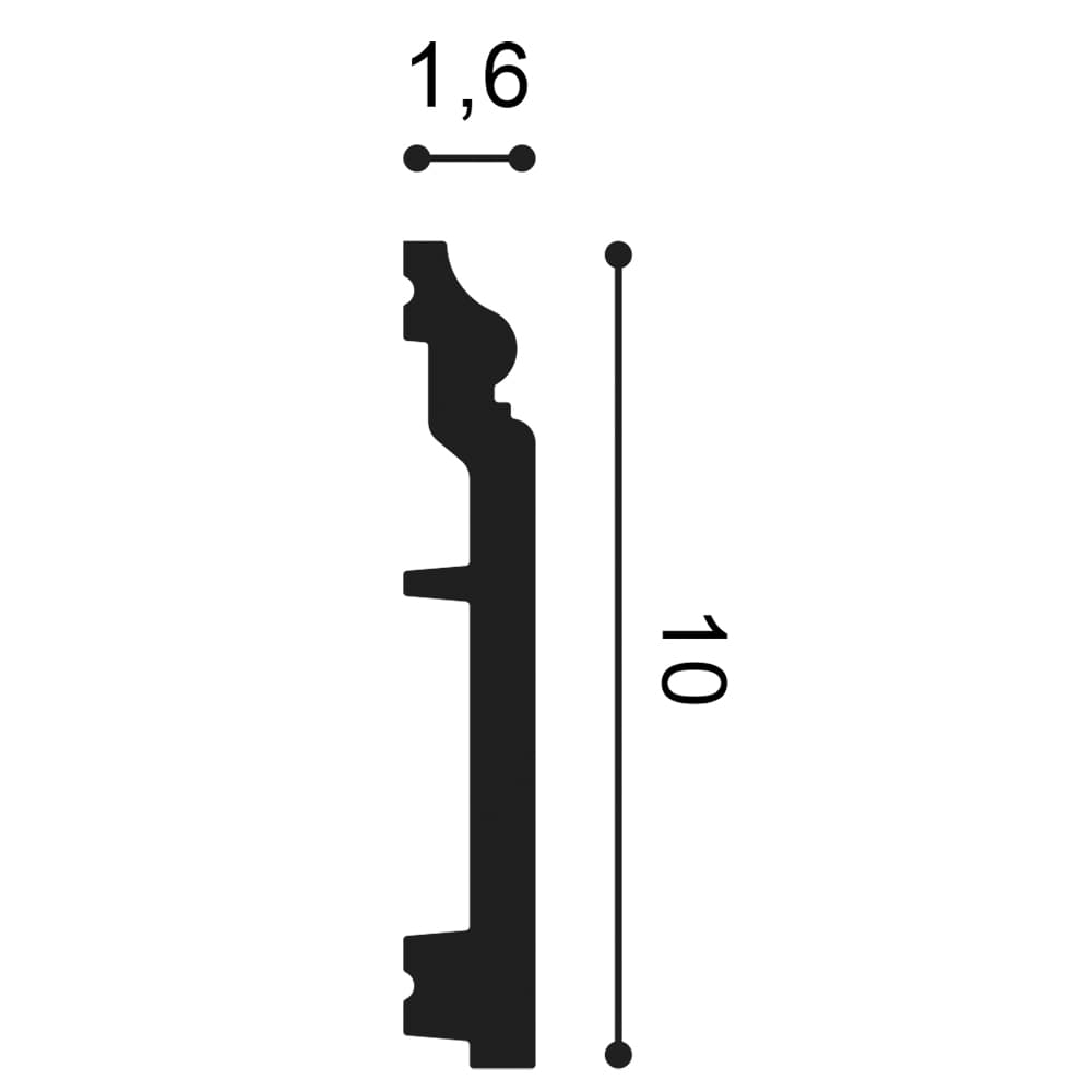 Плинтус из дюрополимера Orac Decor SX173 2000х100х16