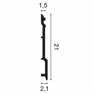 Плинтус из дюрополимера Orac Decor SX191 2000х210х21 текстура