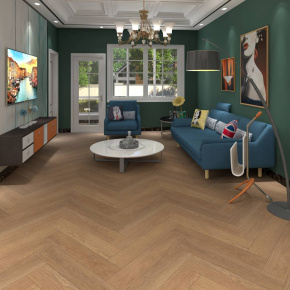 ПВХ Покрытие Calitex Elementals Melbourne Herringbone Cick XES603 600x150x4 (1,800 м2) в интерьере