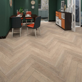 ПВХ Покрытие Calitex Elementals Dockland Herringbone Click XES203 600x150x4 (1,800 м2) в интерьере