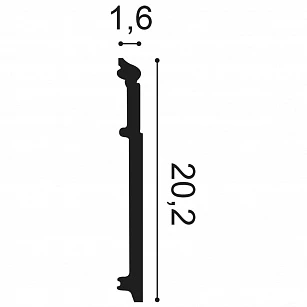 Плинтус из дюрополимера Orac Decor SX156 2000х200х16 текстура