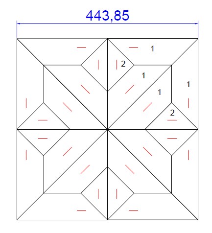 Модульный паркет LabArte инженерный Дуб Original №4-65 443*443*15/3 лак Кайт
