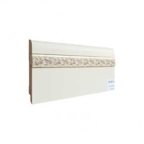 Плинтус MDF Finitura Decor 80*16*2440 вставка фигурная 10*18 в интерьере
