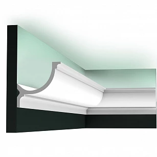 Плинтус из дюрополимера Orac Decor потолочный карниз C902 2000x103x103 в интерьере